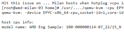 В логах Linux мелькнуло упоминание о характеристиках инженерного образца AMD Milan
